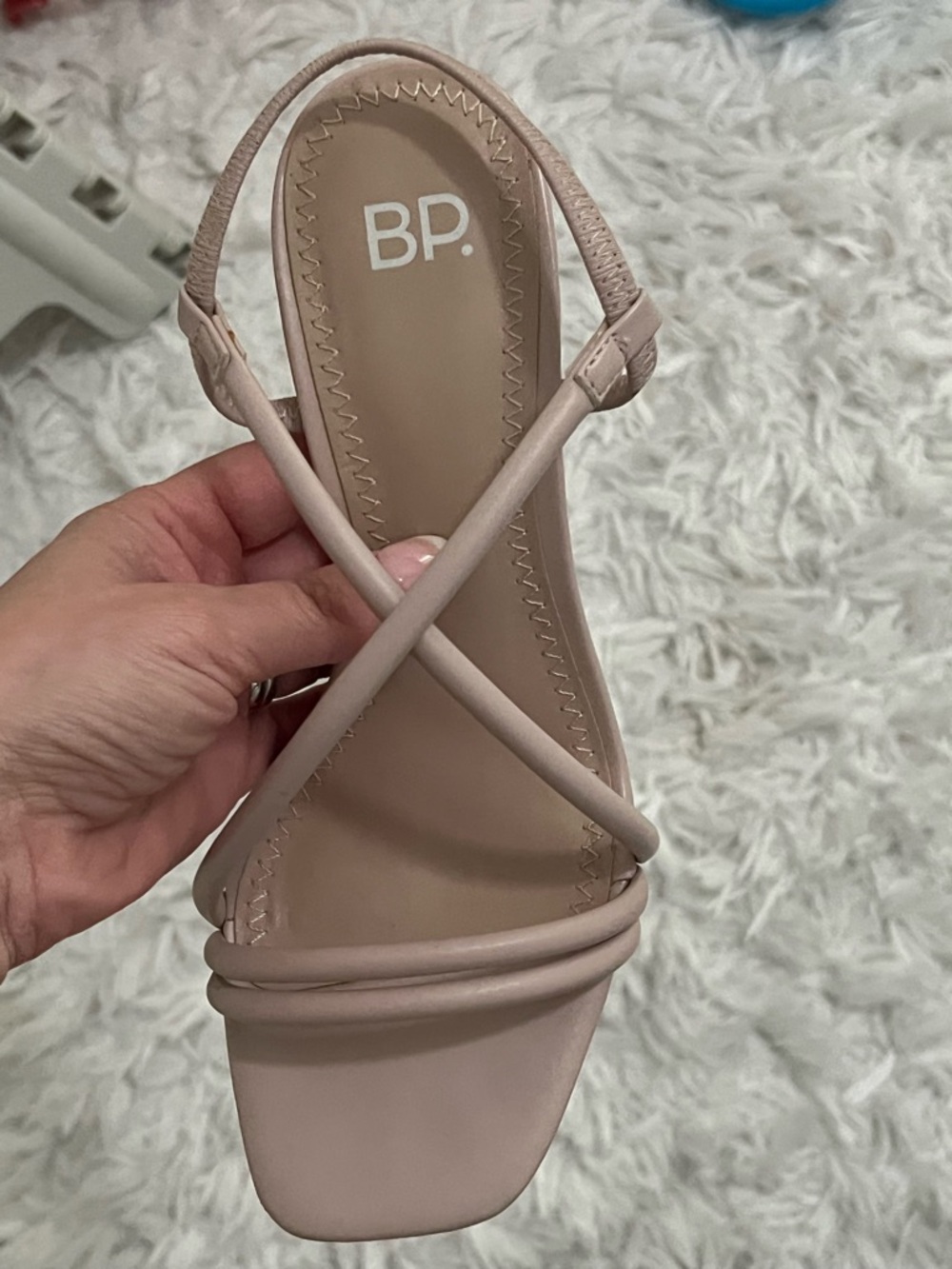 bp Blush Nude Strappy Slingback Sandal